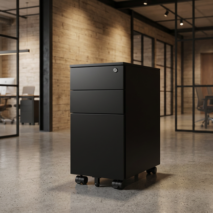 SB1 – Slim Metal Pedestal 2 drawer + File