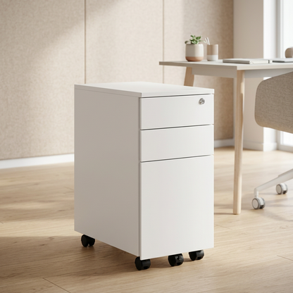 SB1 – Slim Metal Pedestal 2 drawer + File
